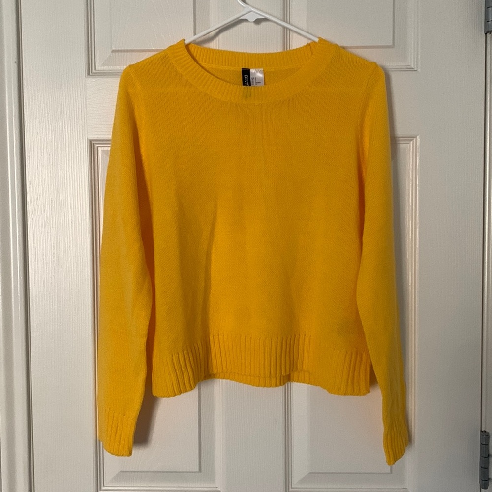 H&M Bright Yellow Crewneck Sweater